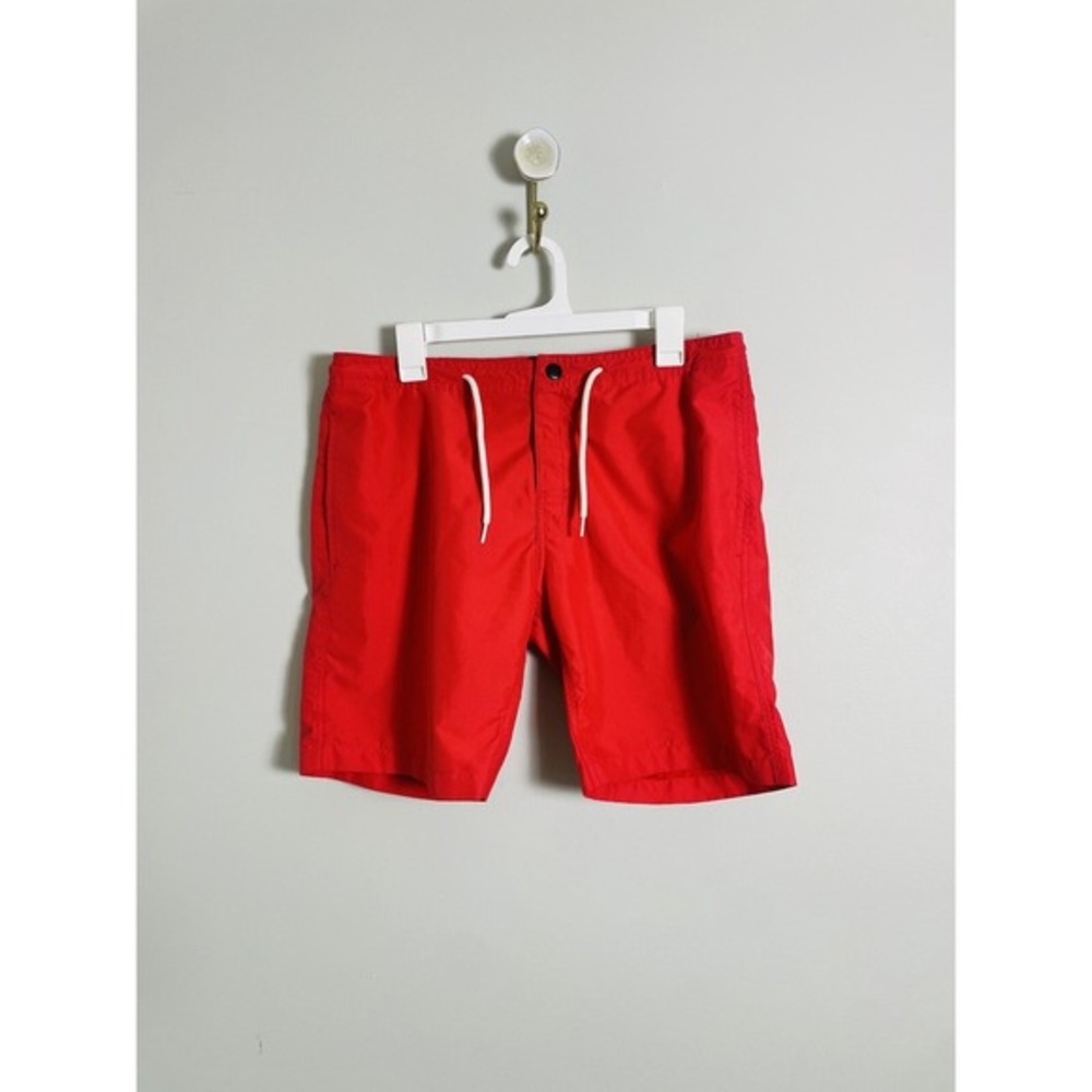 Trunks Men's Swim‎ Trunks. Size 32. Red. 7 Inch Inseam. Beach. Sea Life. Surfer